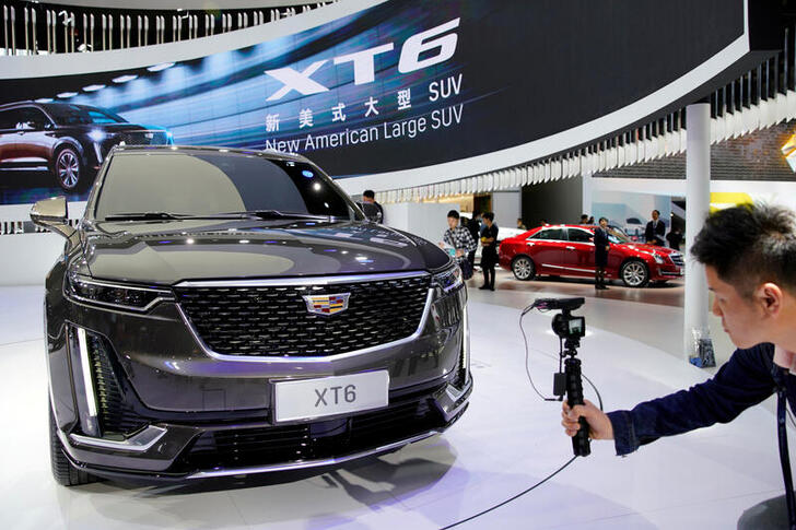 FILE PHOTO: A new Cadillac XT6 SUV of GM is presented during the media day for Shanghai auto show in Shanghai, China, April 16, 2019. REUTERS/Aly Song/File Photo