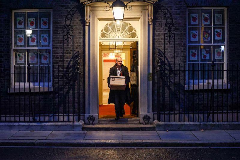 Dominic Cummings, special advisor for Britain's Prime Minister Boris Johnson leaves 10 Downing Street, in London, Britain, November 13, 2020. REUTERS/Henry Nicholls