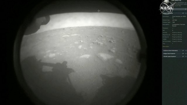 The first images arrive moments after NASA’s Perseverance Mars roverspacecraft successfully touched down on Mars