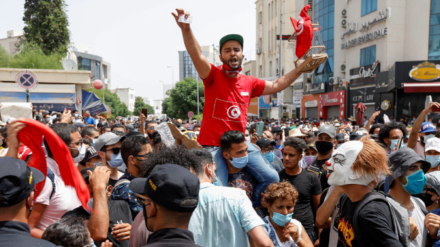 Anti-government protest in Tunis