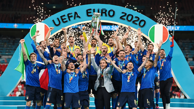 Italy crowned European champions after shootout win over England