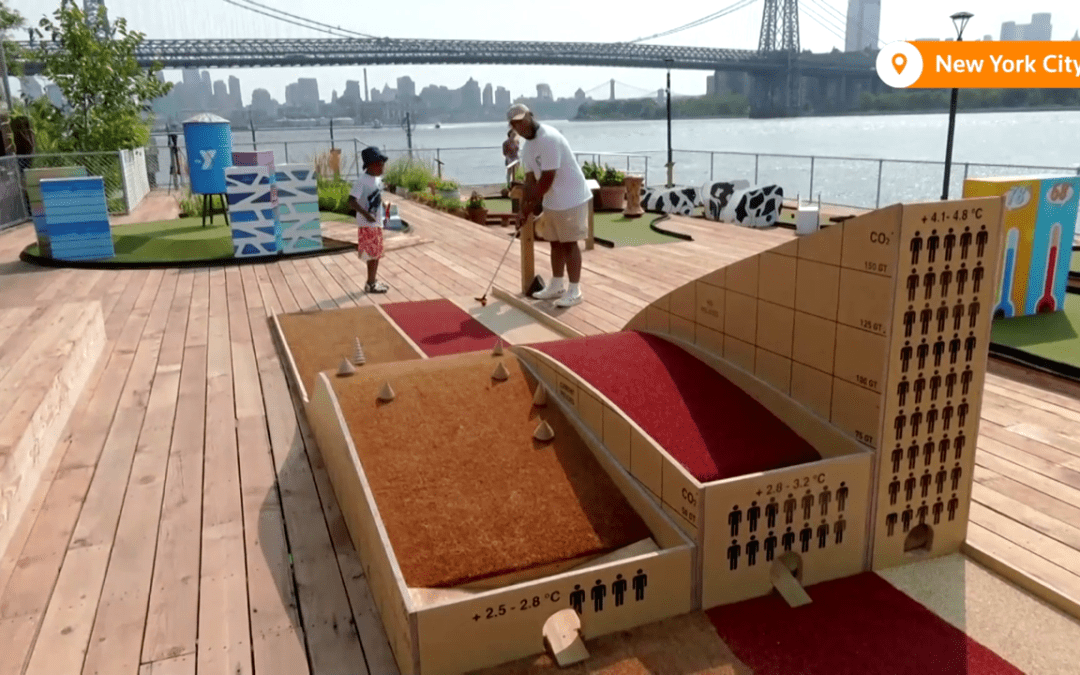 Polar bears and wind energy: New York’s climate change-themed mini golf course