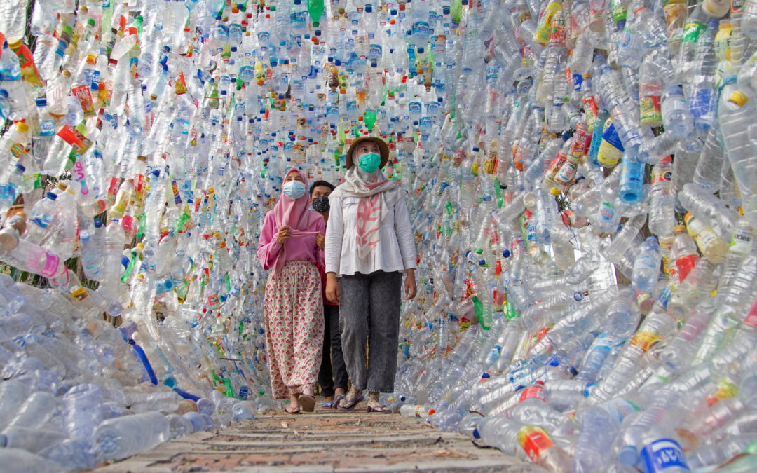 Museum constructed with plastic waste in Gresik regency near Surabaya