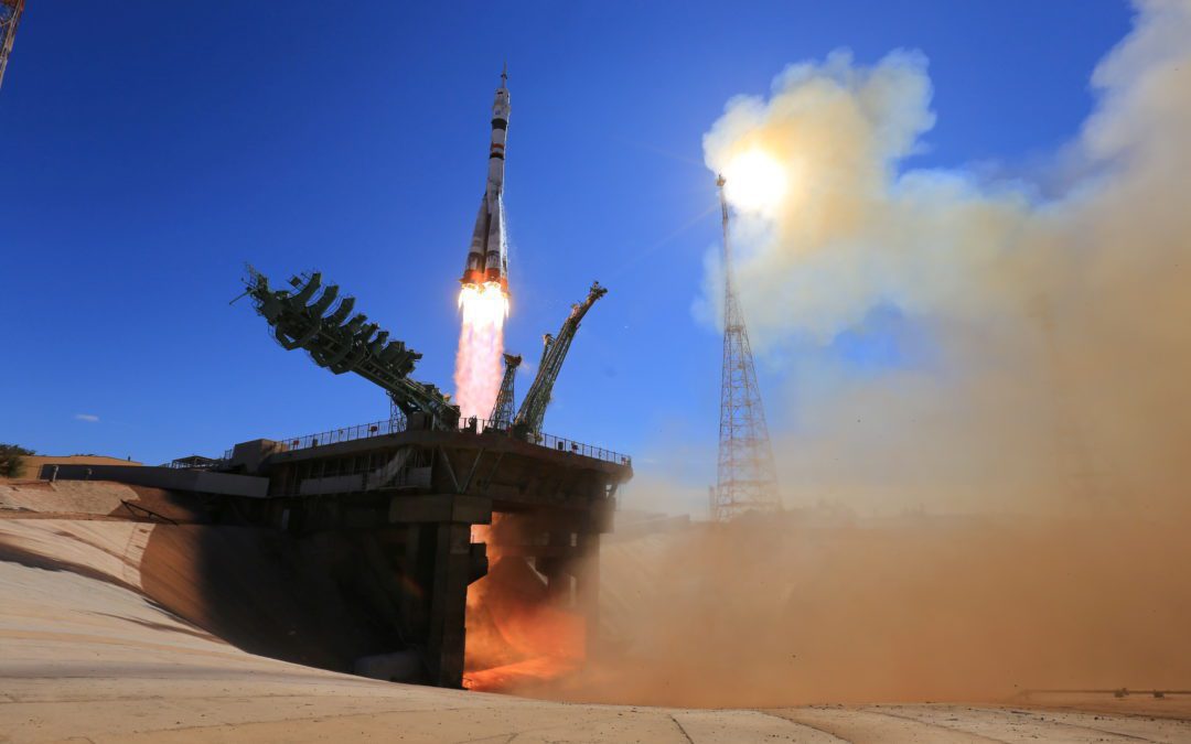 Russian actor blasts off to attempt a world first: a movie in space