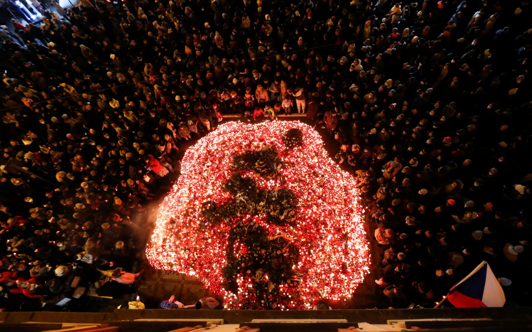 32nd anniversary of the 1989 Velvet Revolution in Prague