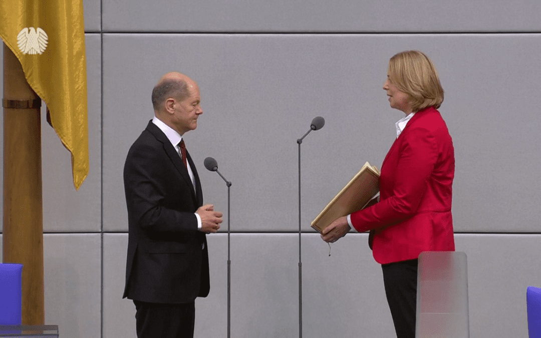 Olaf Scholz is sworn in as new German chancellor