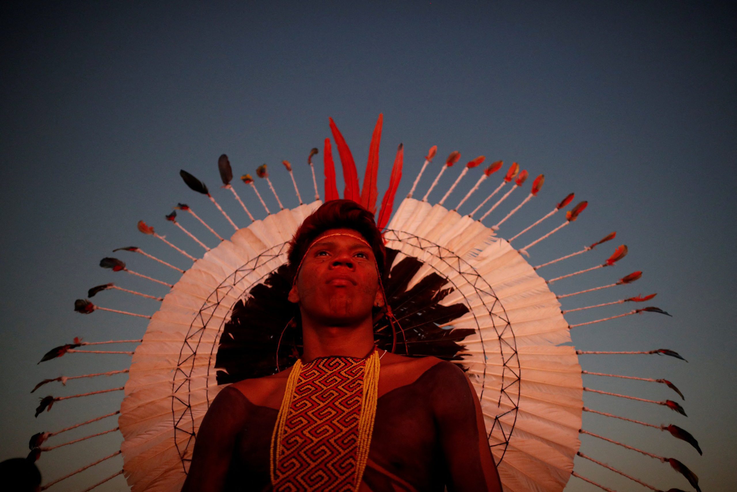 Indigenous people protest in Brasilia