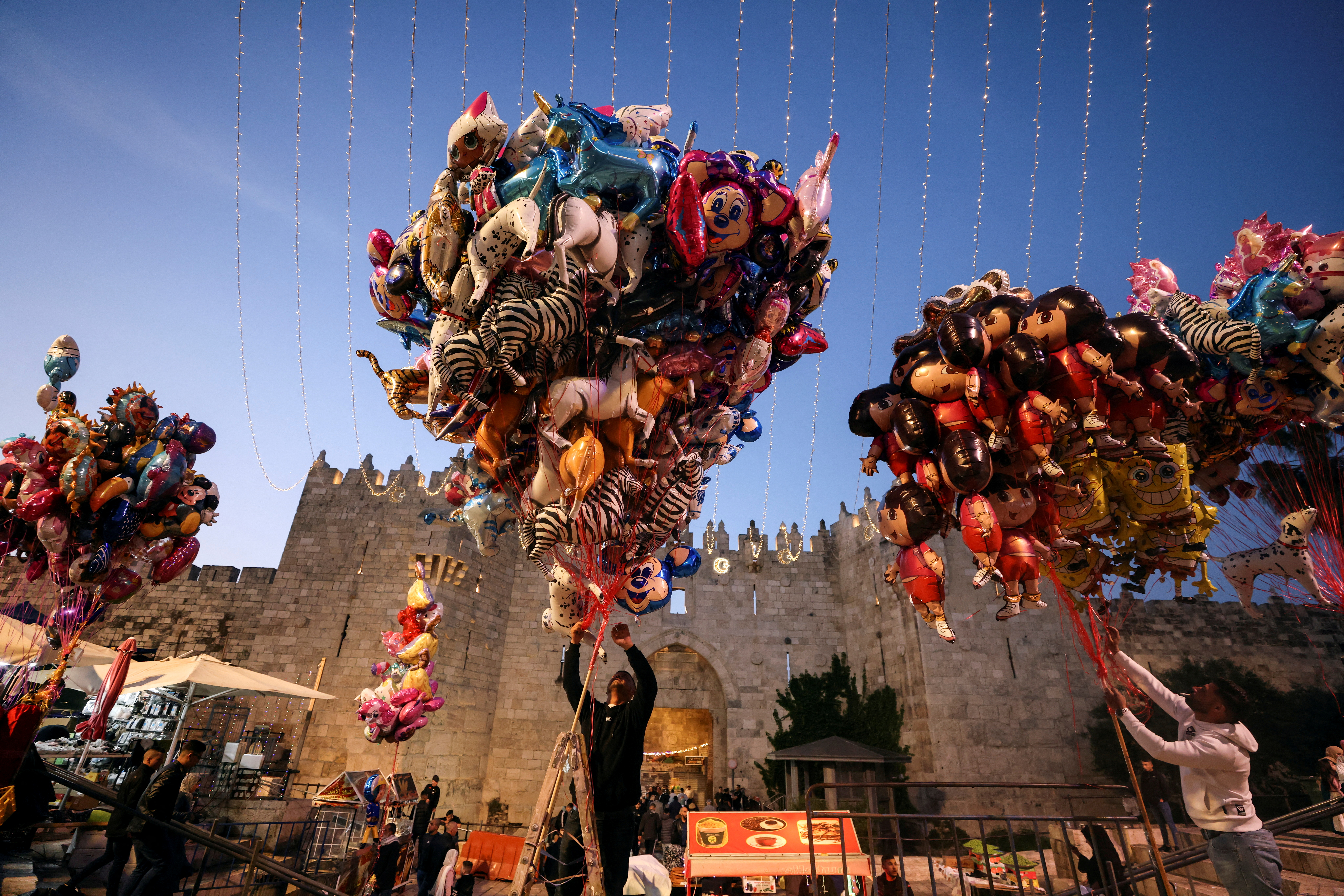 Palestinians celebrate Eid al-Fitr in Jerusalem’s Old City