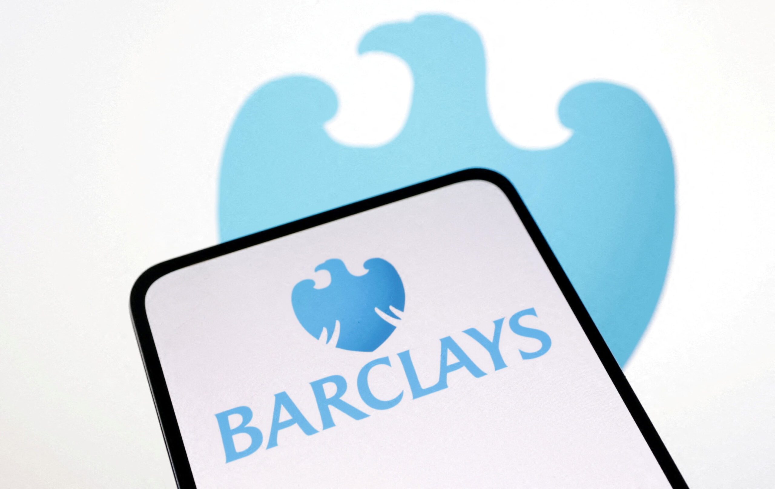 FILE PHOTO: Barclays Bank logo is seen in this illustration taken March 12, 2023. REUTERS/Dado Ruvic/Illustration/File Photo