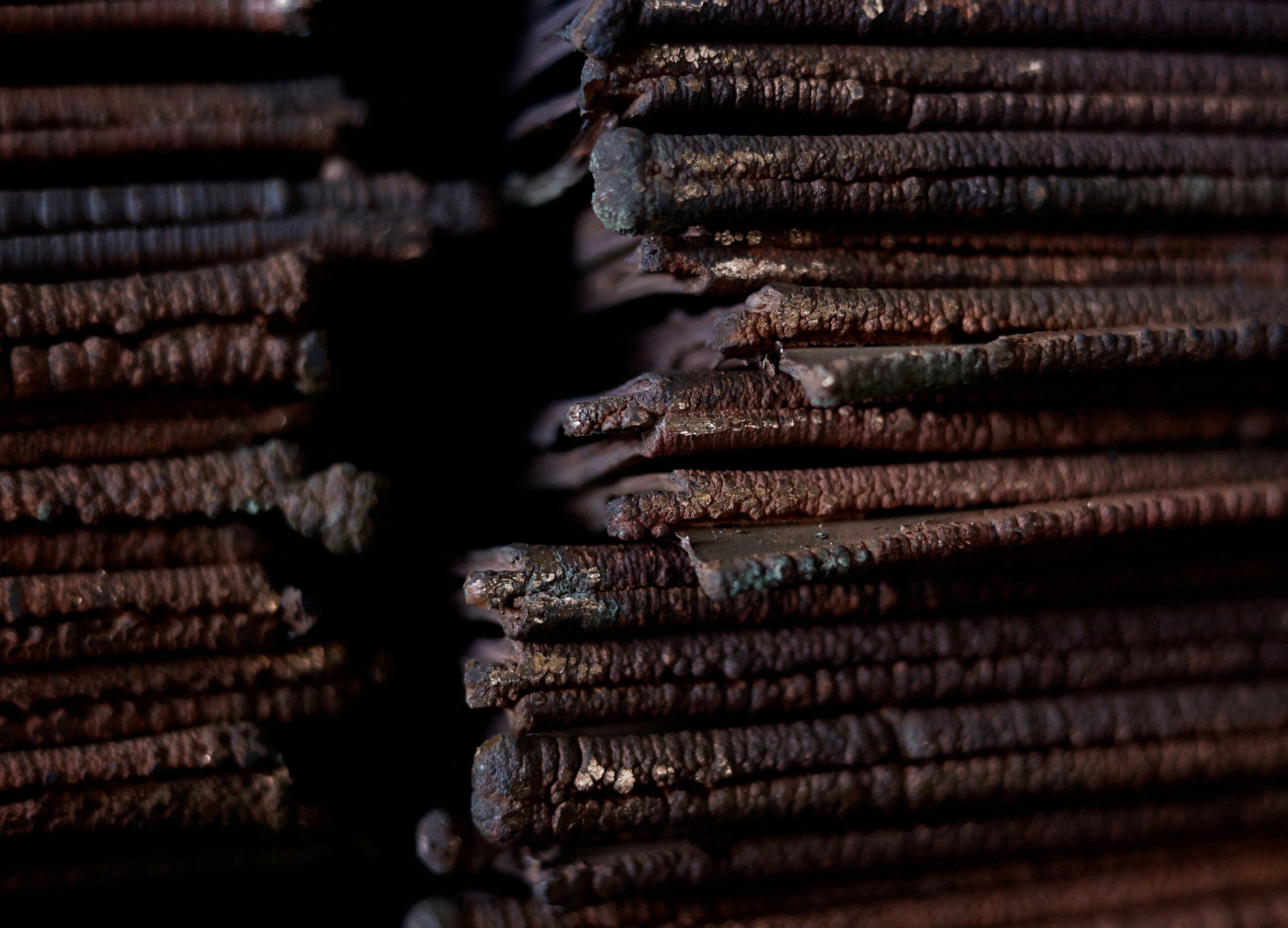 Raw copper from Zambia awaits export in a warehouse at Newlyn Terminal at Bayhead at the port in Durban, South Africa, April 4, 2024. REUTERS/Rogan Ward REFILE - CORRECTING CITY NAME FROM DURBA TO DURBAN